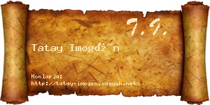 Tatay Imogén névjegykártya